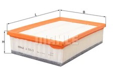 Air filter Filter Insert LX 935/3 KNECHT for FORD TRANSIT V363 Van