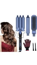 Pretfy 3 in 1 Curling Iron, Professional Curling Wand Set with Hair Straightener