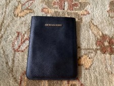 MICHAEL KORS IPAD MINI BLACK LEATHER CASE HOLDER SLEEVE MK IPOD IPHONE