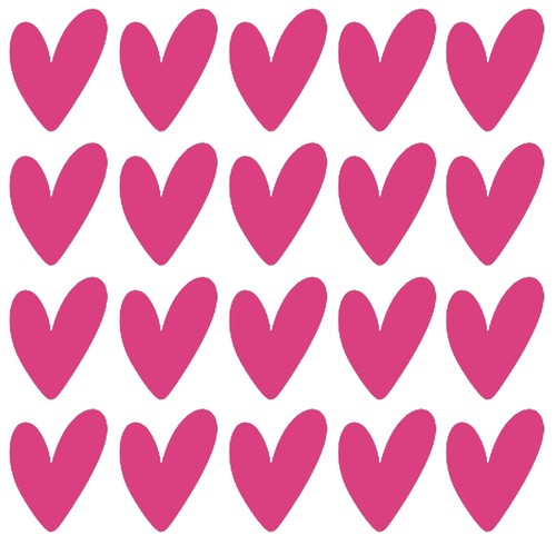 Heart shaped stickers - 20,