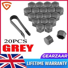20PCS GREY 17MM WHEEL NUT CAPS