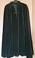 Vintage Laura Ashley black velvet opera cape hooded lined cloak 1980s/90s M/L