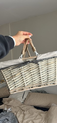Grey rectangular wicker - rectangular,