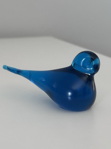 Glass bird cobalt blue - bird, no