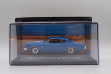 DEAGOSTINI CHEVROLET CHEVELLE SS 454 (1970) BLUE MINT BOXED STILL SEALED 1:43
