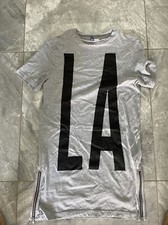 LADIES ❤️H&M ❤️SMALL T-SHIRT DRESS / LONG TOP GREY LA LOS ANGELES