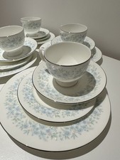 Wedgwood Blue Floral Bone