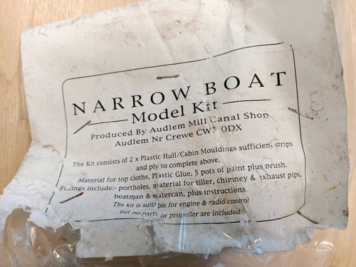 Narrow boat kit - boat,