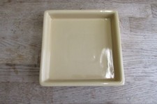 Beige Ceramic Plant Pot Tray 16cm Sq