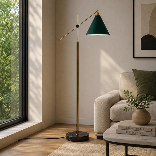 Mid century modern brass floor - modern,
