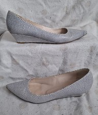 L.K Bennett Women's Vintage Slip On Wedged Shoes UK Size 4.5 Black White