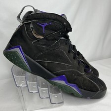Nike Air Jordan 7 Retro Ray Allen Bucks Black Purple Youth Size 6.5 304775-053