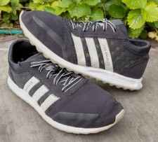 Vintage ADIDAS LOS ANGELES Running Shoes Trainers Black & White UK 8 EU 42