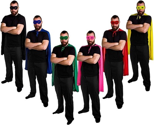 Adults superhero cape - adults, mask