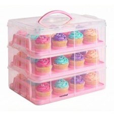 Vonshef tier pink cupcake - pink,