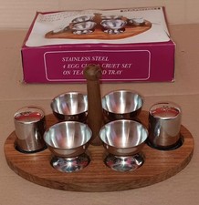 Stainless Steel Egg Cups x4 &