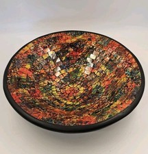 Multicoloured Handmade Mosaic Bowl. 36cm.
