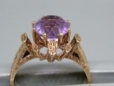 A Ladies 1970s Bark Effect 9ct