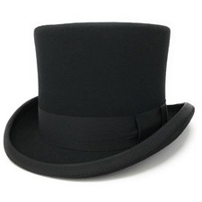 Black Wool Felt Top Hat 5 Inch