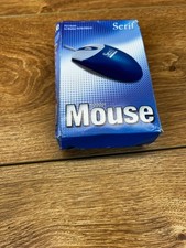 Vintage Serif P/S2 Mouse New And Unused Blue And Silver