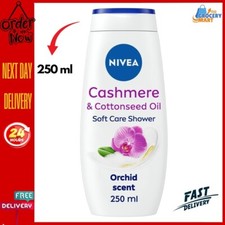 Nivea Cashmere & Cotton Oil Shower Gel (250ml), Body Wash with Vitamin C, E, and