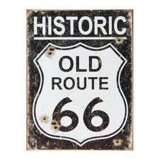 Old Route 66 Metal Sign Plaque