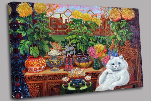 Louis wain botanist cat - botanist, canvas