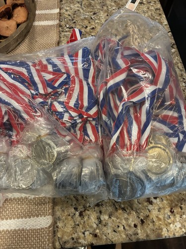 100 sports medals gold neck - 100,