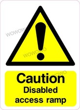 Disabled Ramp Caution Stickers
