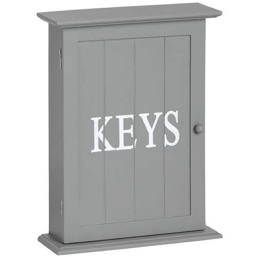Grey gray wooden key box - wooden,