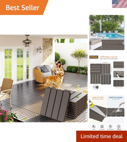 Dark coffee interlocking deck - dark,