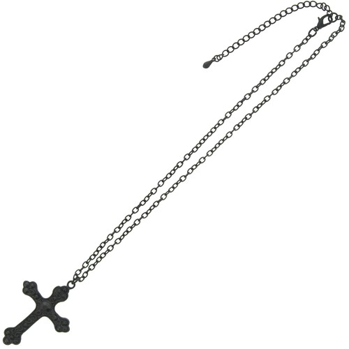 Black diamante stone - diamante, cross