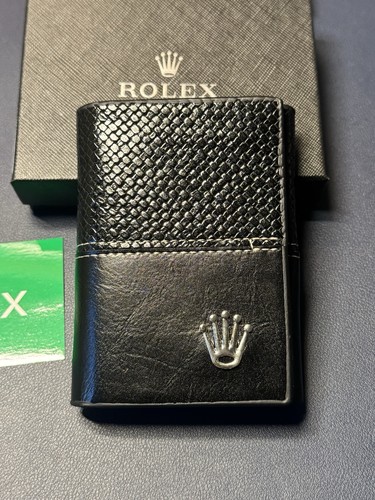 Rolex style black leather - rolex,