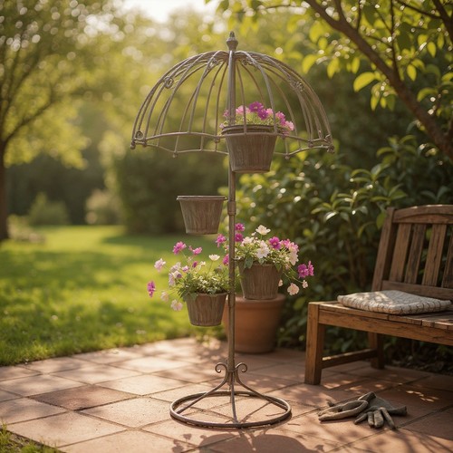 Metal plant pot stand holder - plant,