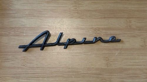 Sunbeam alpine script badge - badge,