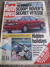 AUTO EXPRESS JUN 1990 ROVER SECRET VITESSE BMW FOUR SERIES FIFTIES WHEELS HOLIDA