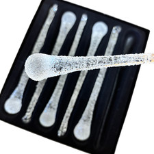 Handmade Glass Frosted Icicle Decorations - set of 6