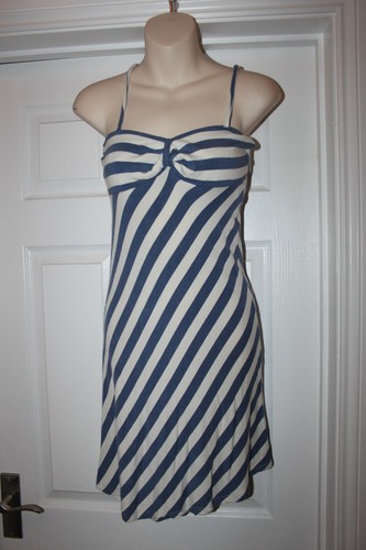 Blue white stripe dress - blue, miss