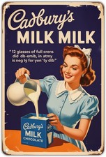 Milk Tin Metal Signs Home