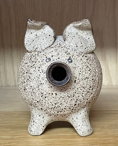 Vintage studio pottery pig - vintage,