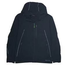 Engelbert Strauss 90's Hooded Full Zip Up Windbreaker Medium  Black