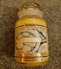 RETIRED Yankee Candle Black Band "VANILLA COOKIE" ~Large 22 oz~WHITE LABEL~RARE~