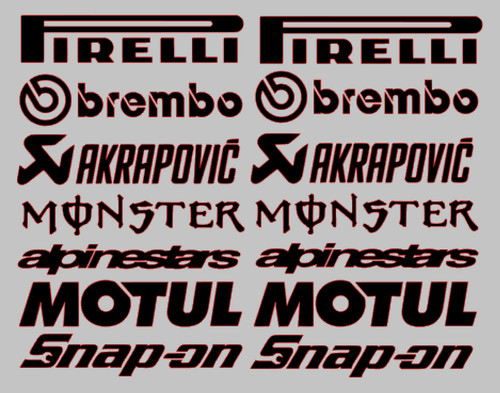 Motorbike sponsor decals - motorbike,