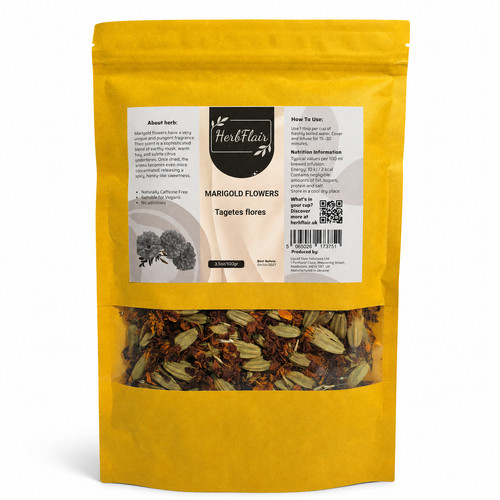 Herbflair marigold flower tea - flower,