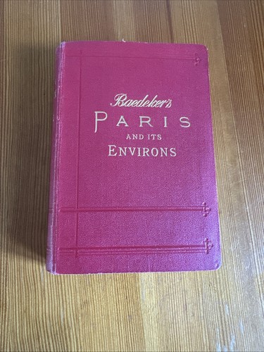 Paris 1910 antique baedeker - paris,