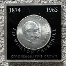1965 Winston Churchill Commemorative Crown In Slab.