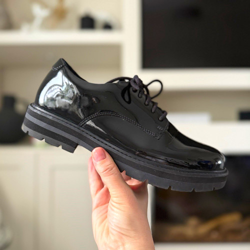 Clarks girl black - black, patent