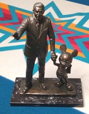 Walt Disney & Mickey Mouse Cold Cast Bronze Partners Statue Blaine Gibson Signed