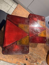 Pair radex 5800 Rear Trailer Lamp Lights Ifor Williams (0ne Lens Cracked)