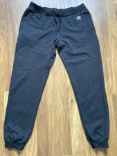 Umbro Men's Reg Fit Joggers Sweat Pants Tracksuit Bottoms Size M Black Training